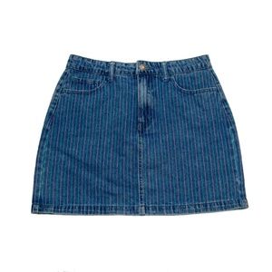 Denim Striped Skirt